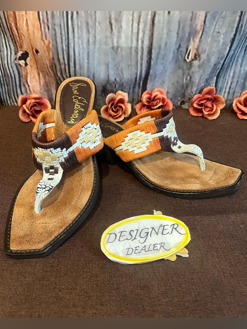 SAM EDELMAN Lola Western Sandal Size 6M
